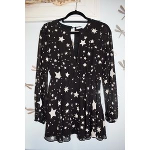 Lovers +Friends Black Lana Star Print Dress